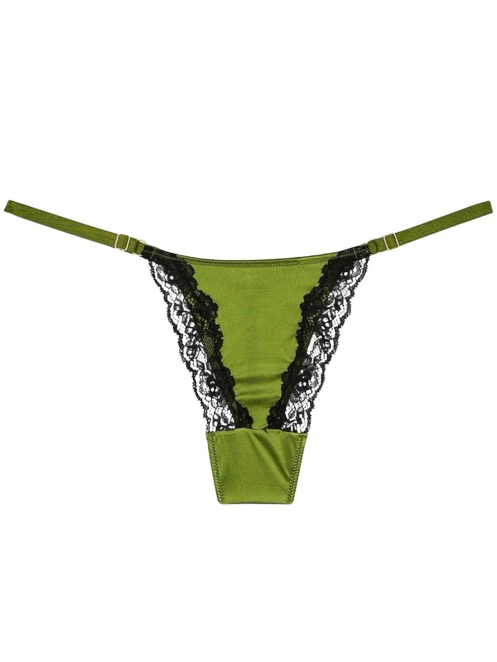 Victoria’s Secret Medium Perfect Pear Lace Trim Adjustable V String Panty